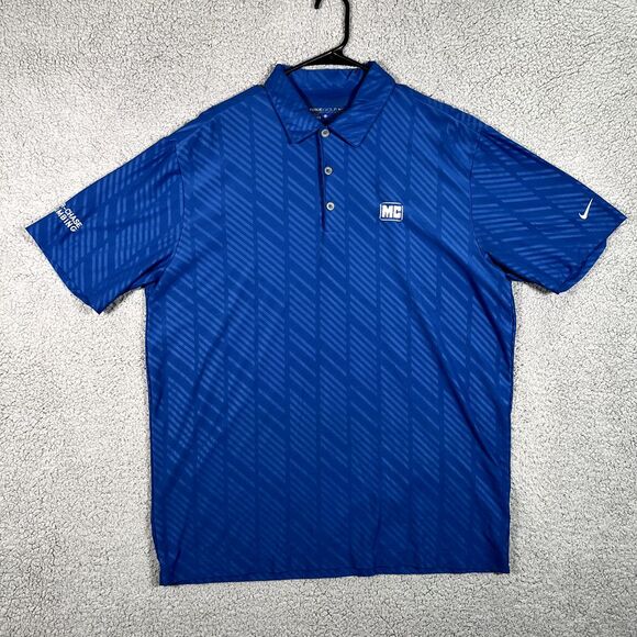 Nike Other - Nike Polo Shirt Mens Large Blue Active Golf Short Sleeve Performance Stretch